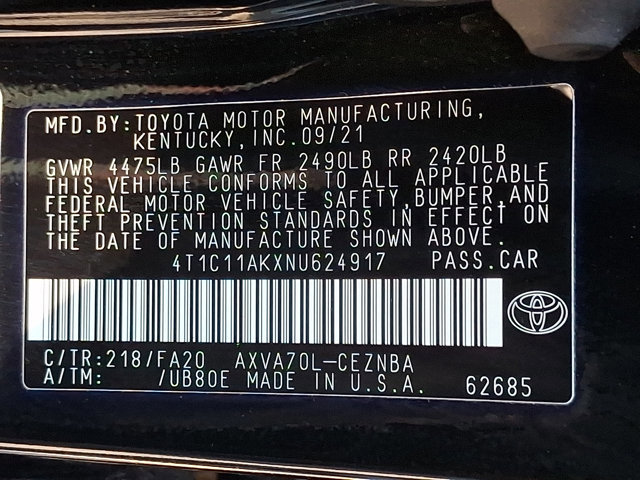 Used 2022 Toyota Camry LE w/ Carpet Mat Package (TMS) FWD image 24
