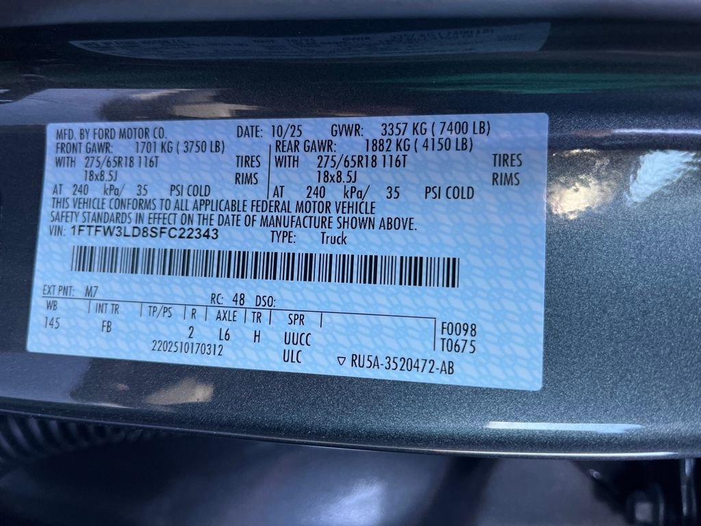 New 2025 Ford F150 XLT w/ Equipment Group 302A MID image 30