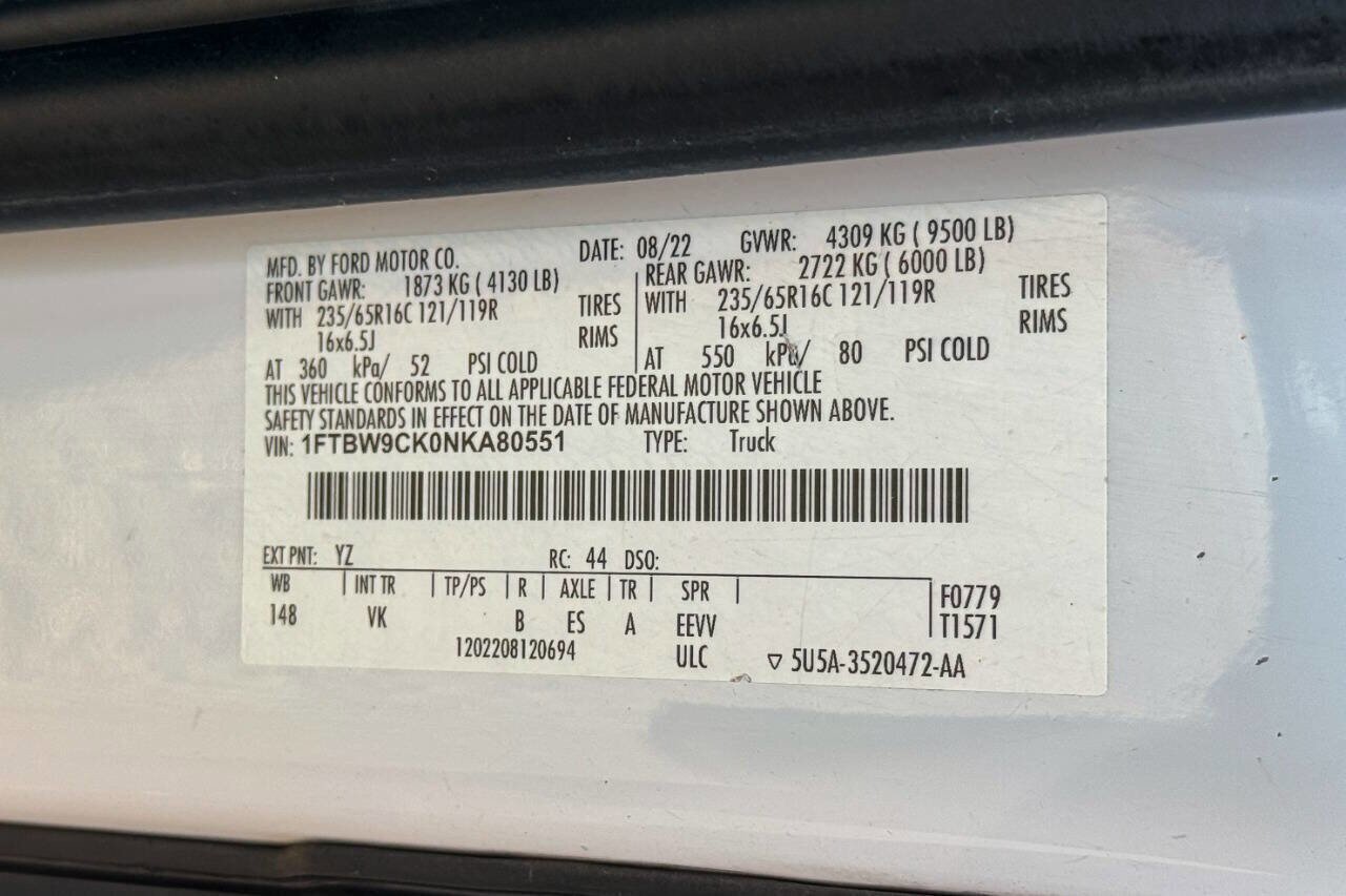 Used 2022 Ford E-Transit Medium Roof w/ Load Area Protection Package RWD image 18