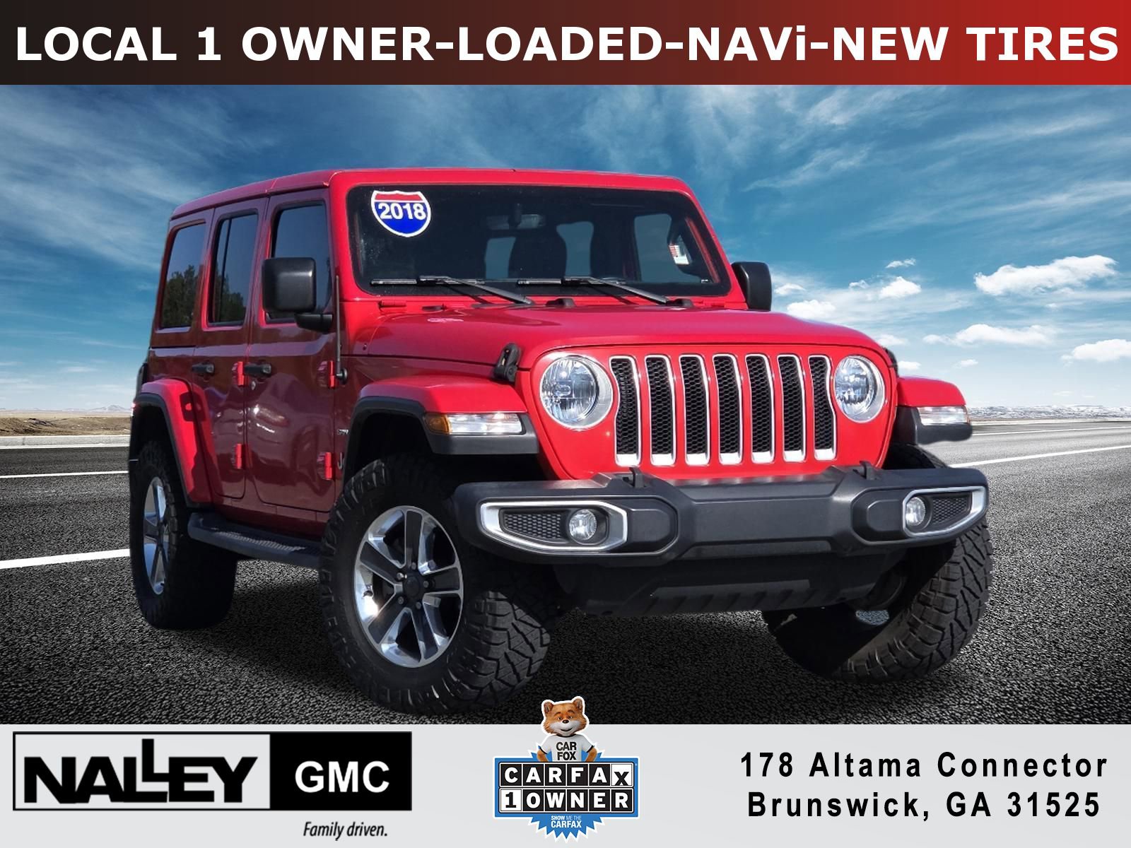 Used 2018 Jeep Wrangler Unlimited Sahara image 1