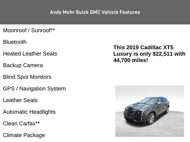 Used 2019 Cadillac XT5 Luxury FWD image 4