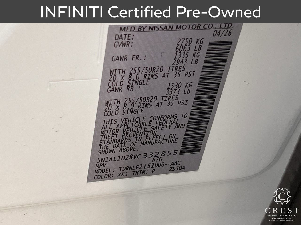 Certified 2027 INFINITI QX60 Autograph w/ Dark Cargo Package AWD/4WD image 34