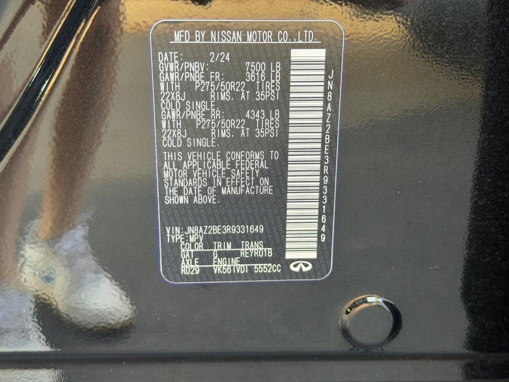 Used 2024 INFINITI QX80 Sensory w/ Cargo Package AWD/4WD image 27