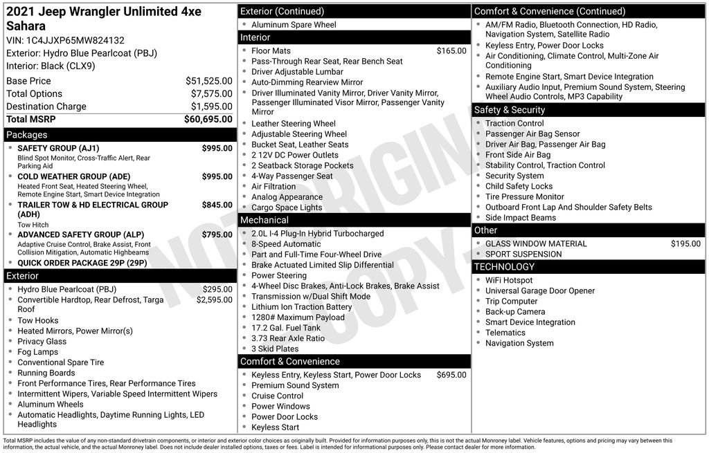 Used 2021 Jeep Wrangler Unlimited Sahara w/ Cold Weather Group image 5