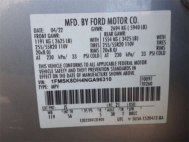 Used 2022 Ford Explorer XLT w/ Equipment Group 202A image 54
