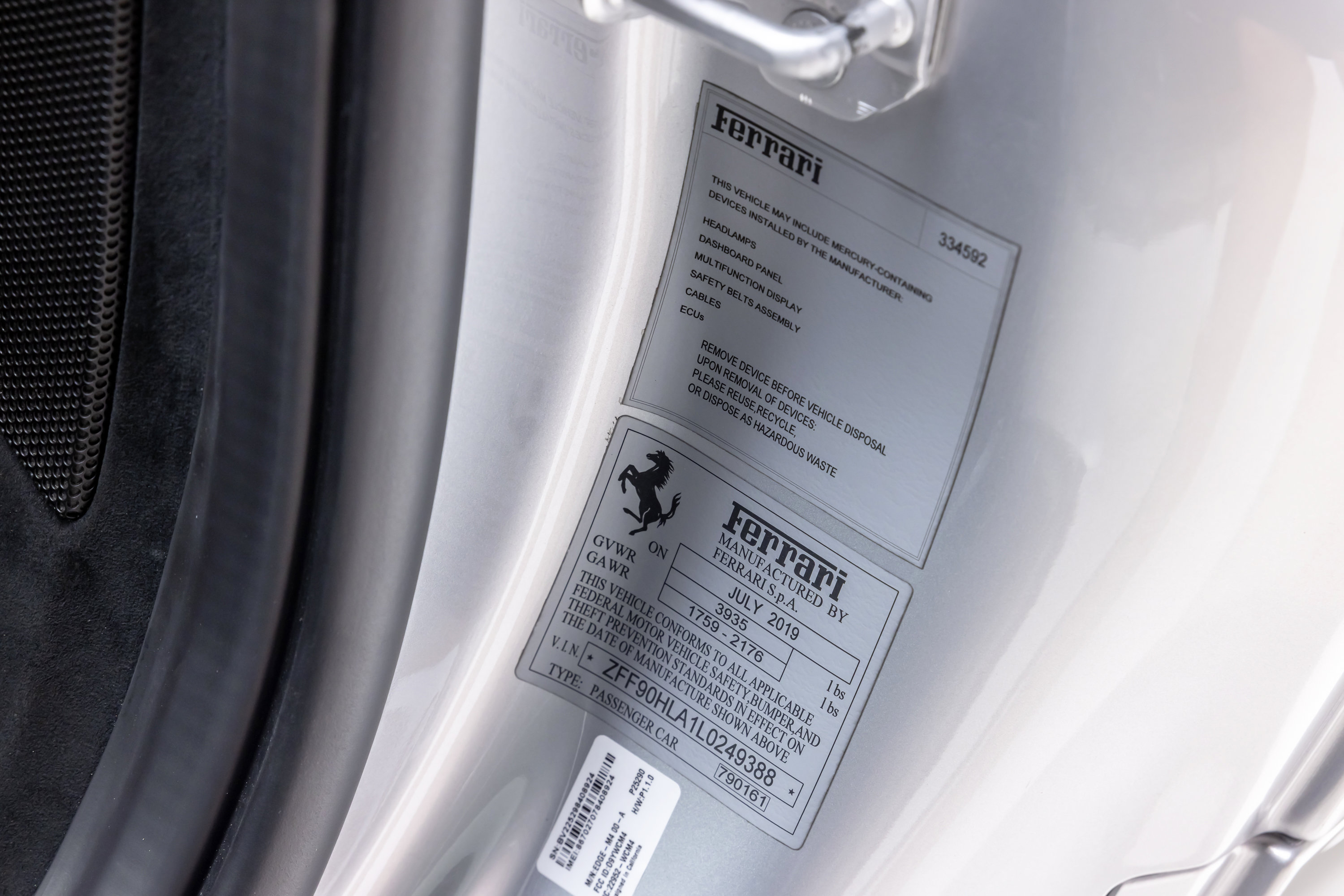 Certified 2020 Ferrari 488 Pista Coupe RWD image 55