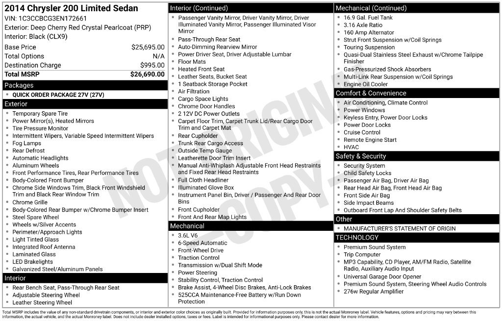 Used 2014 Chrysler 200 Limited FWD image 4