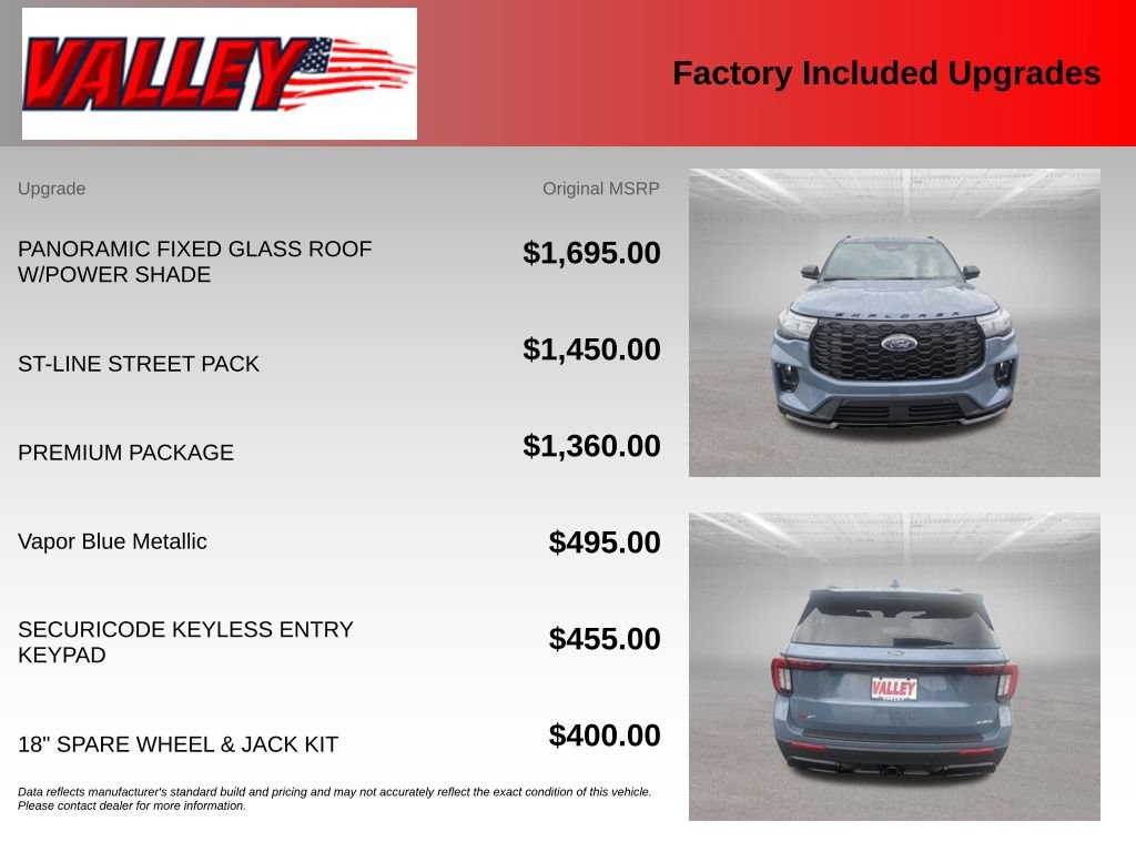 New 2026 Ford Explorer ST-Line w/ ST-Line Street Pack AWD/4WD image 4