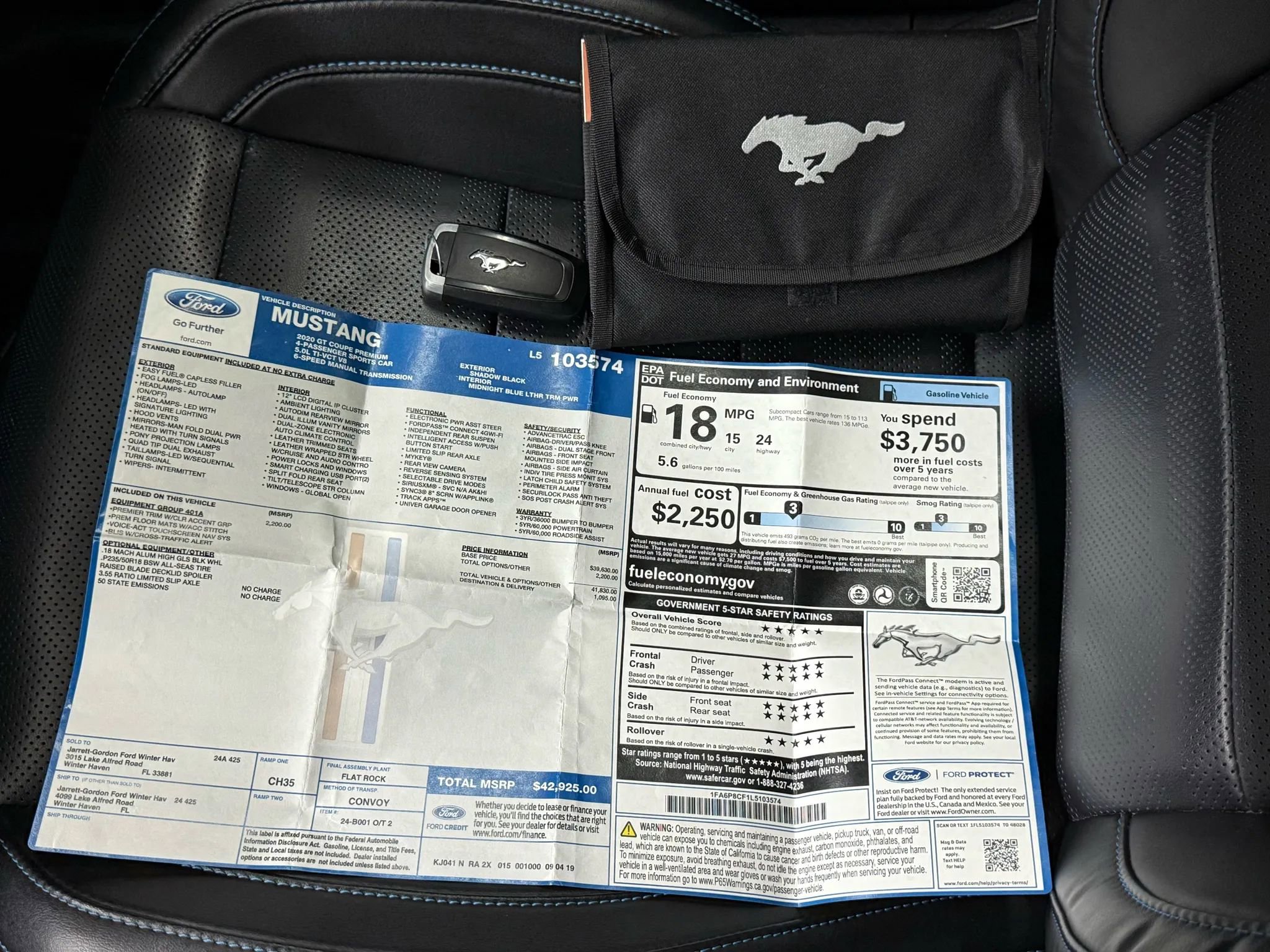 Used 2020 Ford Mustang GT Premium w/ Equipment Group 401A image 3