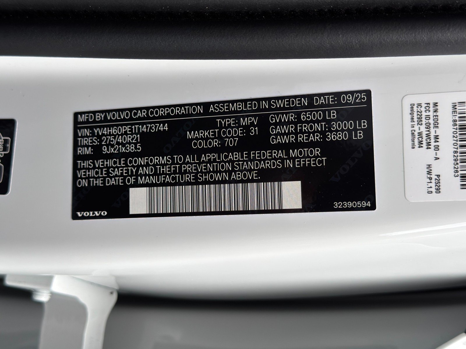 Used 2026 Volvo XC90 T8 Plus w/ Protection Package AWD/4WD image 50