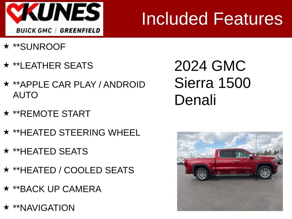 Used 2024 GMC Sierra 1500 Denali w/ Technology Package AWD/4WD image 2
