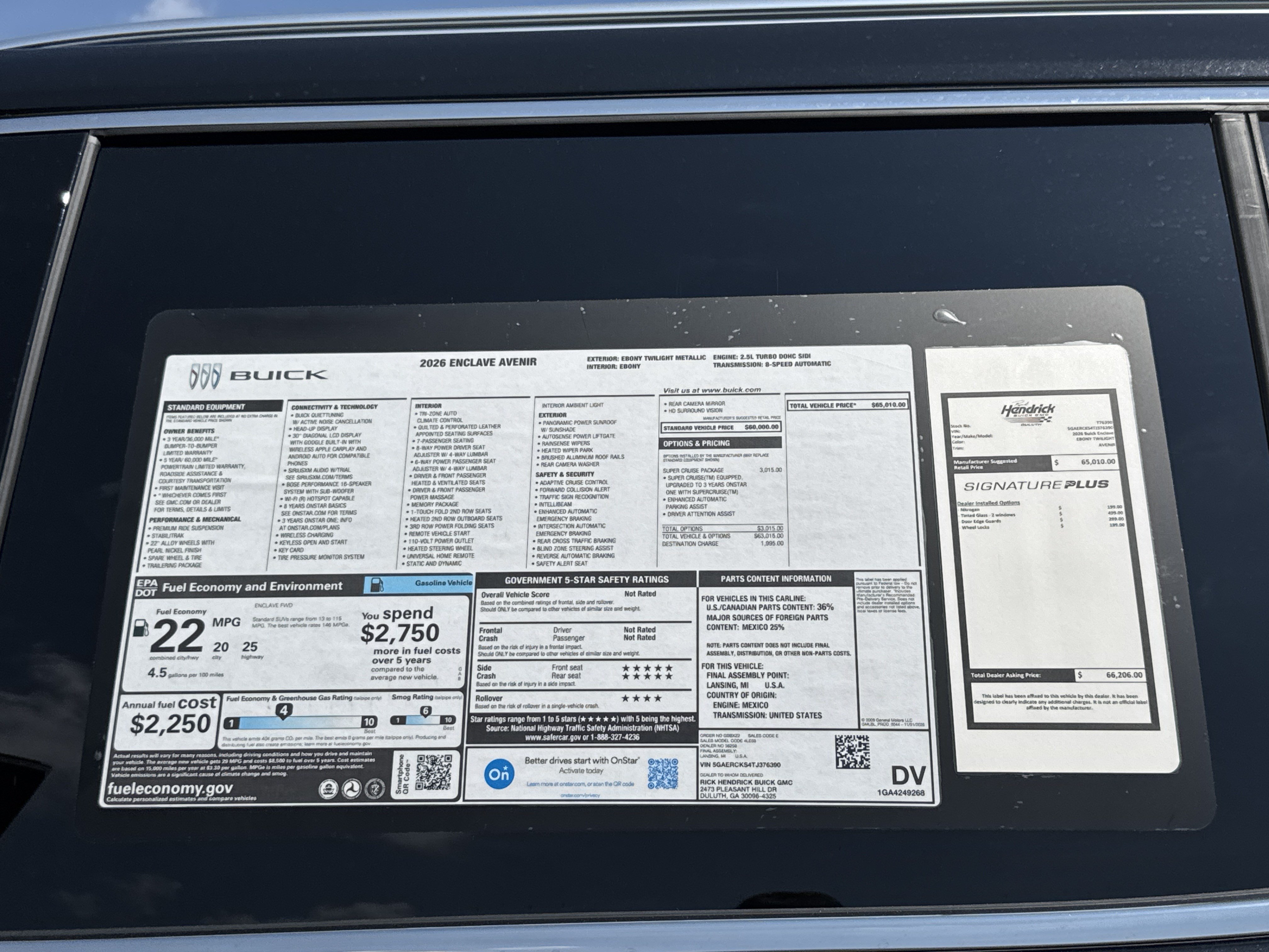 New 2026 Buick Enclave Avenir w/ Super Cruise Package FWD image 37