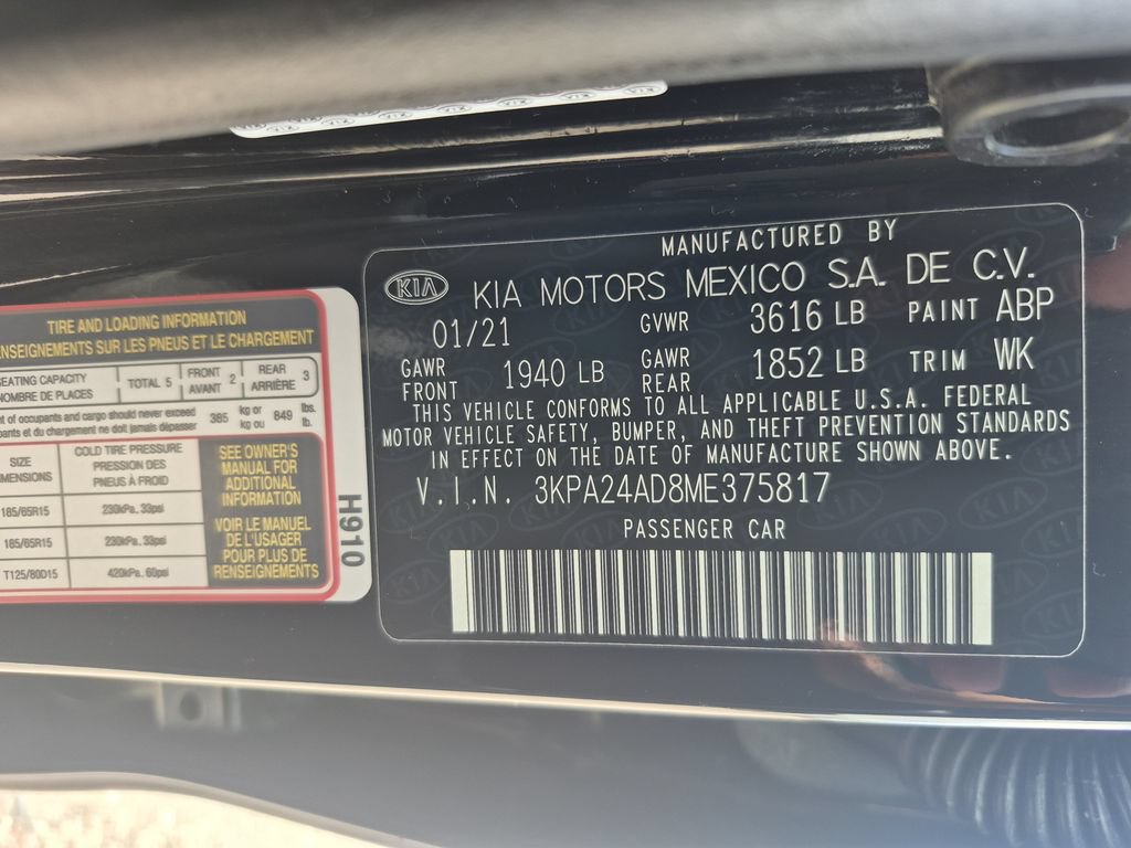 Certified 2021 Kia Rio S w/ Technology Package FWD image 26