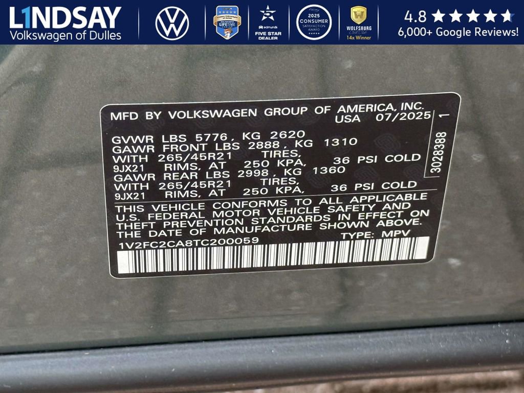 New 2026 Volkswagen Atlas Cross Sport SEL Premium R-Line image 20