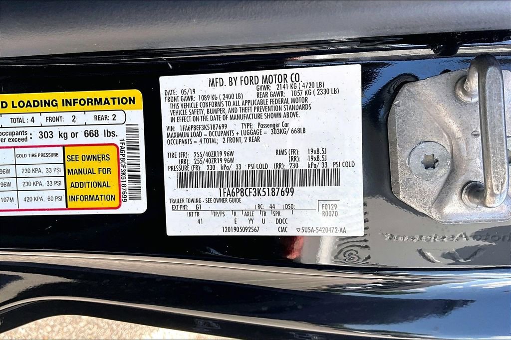 Used 2019 Ford Mustang GT Premium w/ Ford Safe & Smart Package RWD image 35