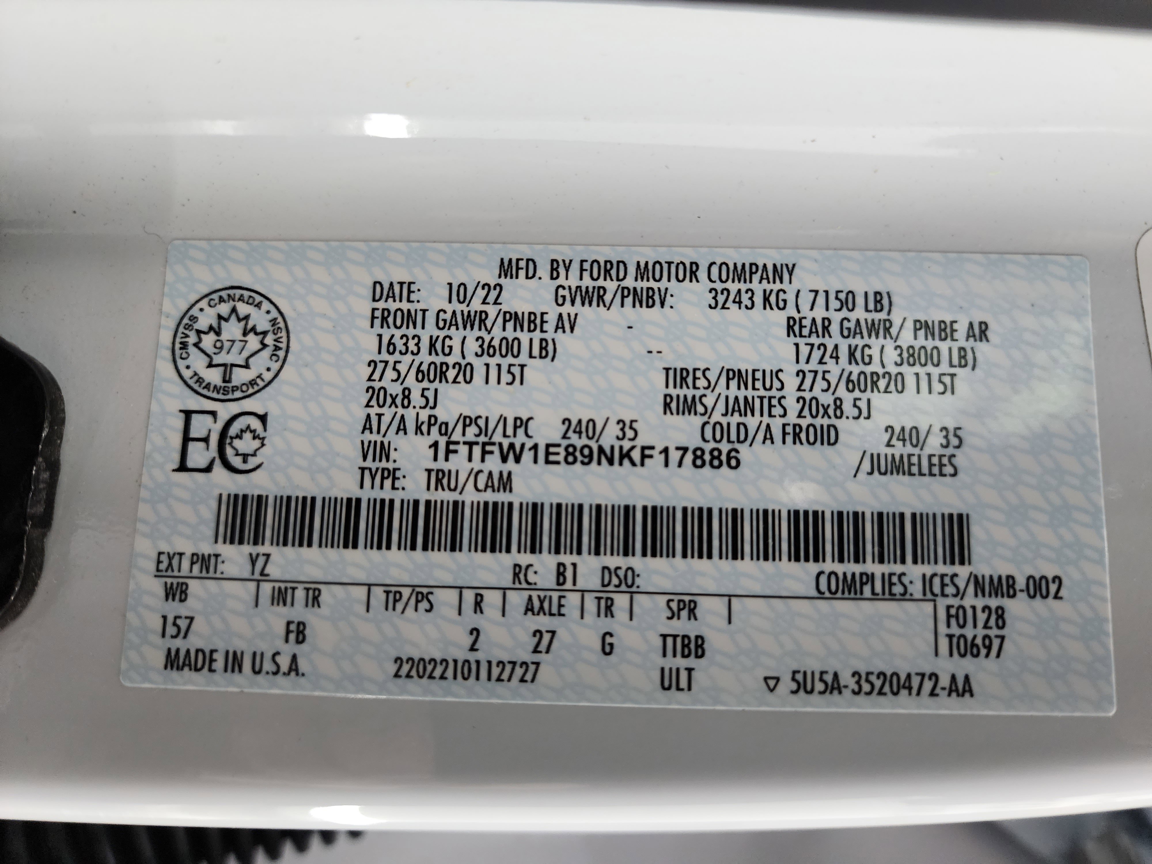 Used 2022 Ford F150 XLT w/ Equipment Group 302A High image 59