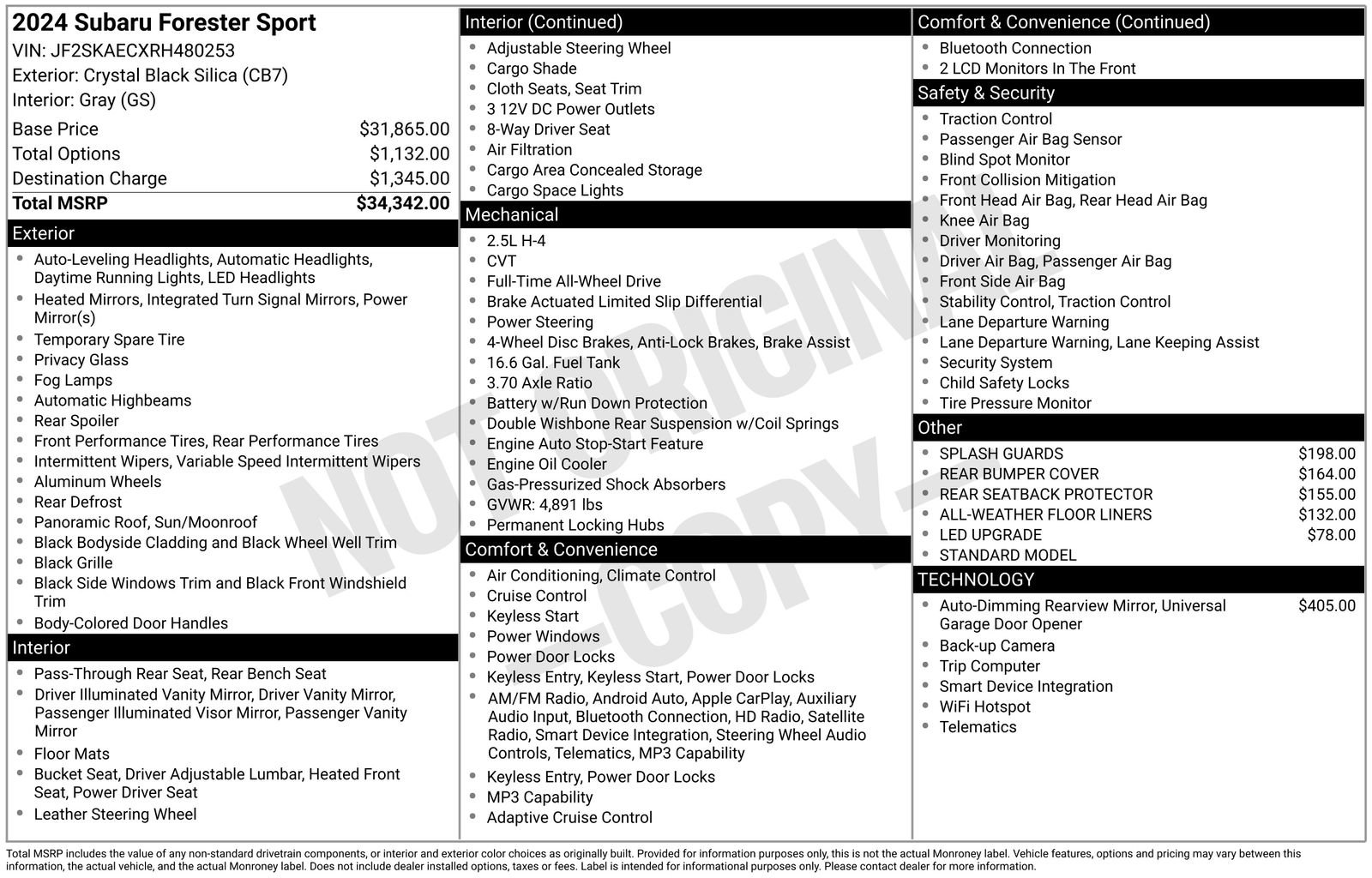 Certified 2024 Subaru Forester Sport AWD/4WD image 29