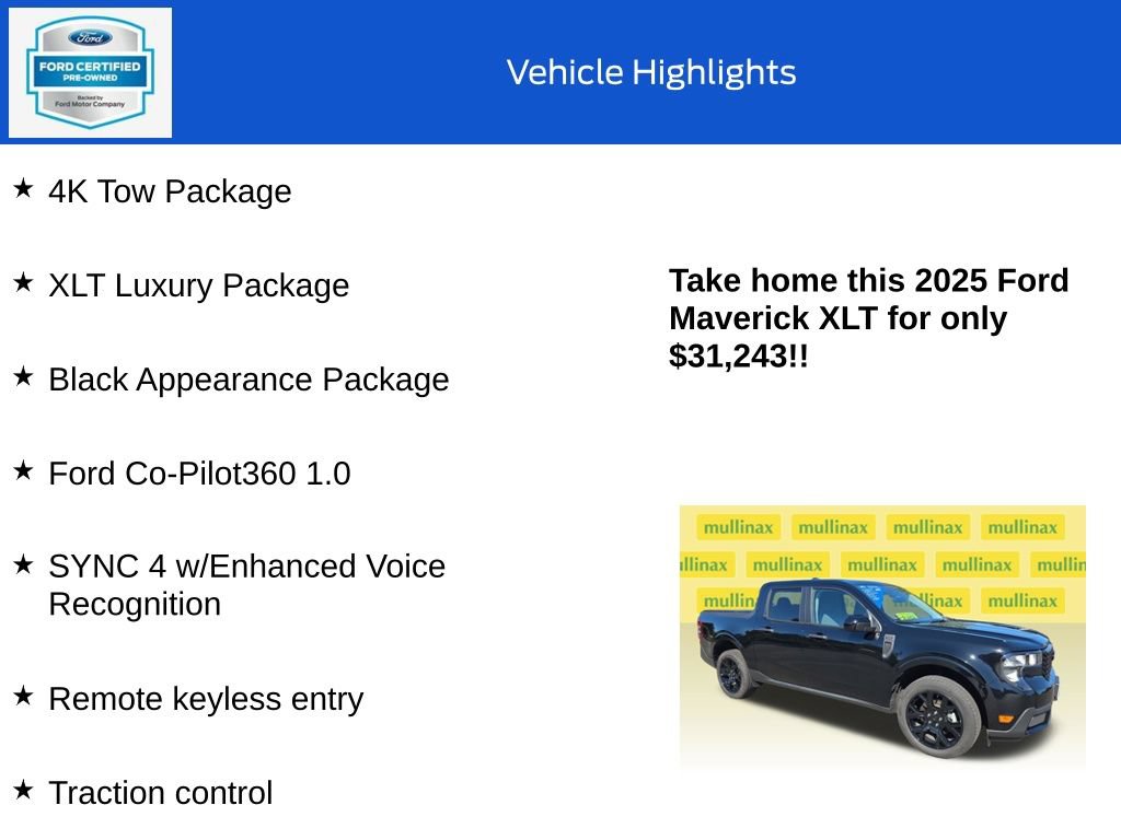 Certified 2025 Ford Maverick XLT w/ XLT Luxury Package AWD/4WD image 18