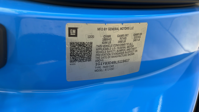 Used 2020 Chevrolet Corvette Stingray Premium Conv w/ 3LT Preferred Equipment Group RWD image 26