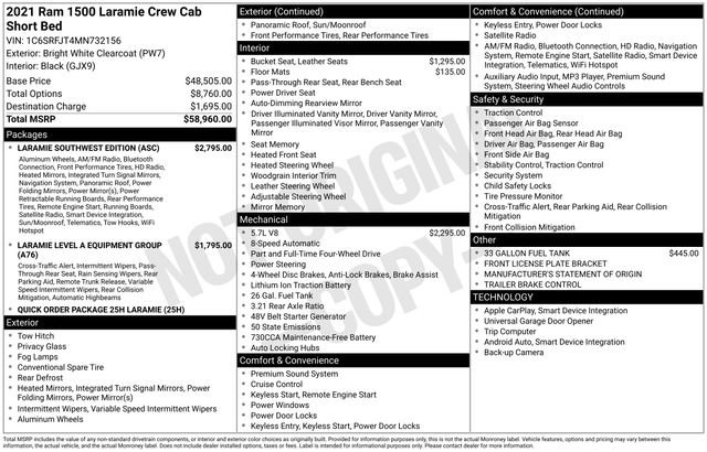 Used 2021 RAM 1500 Laramie w/ Laramie Southwest Edition image 20
