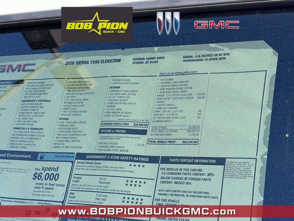 New 2026 GMC Sierra 1500 Elevation w/ Preferred Package AWD/4WD image 12