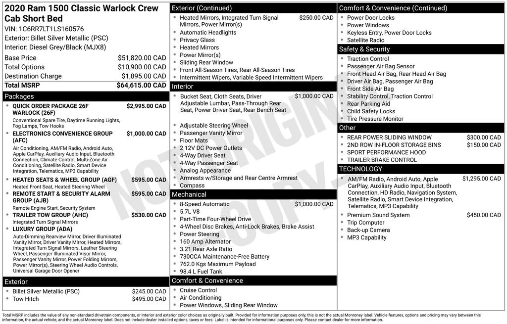 Used 2020 RAM 1500 Warlock AWD/4WD image 5