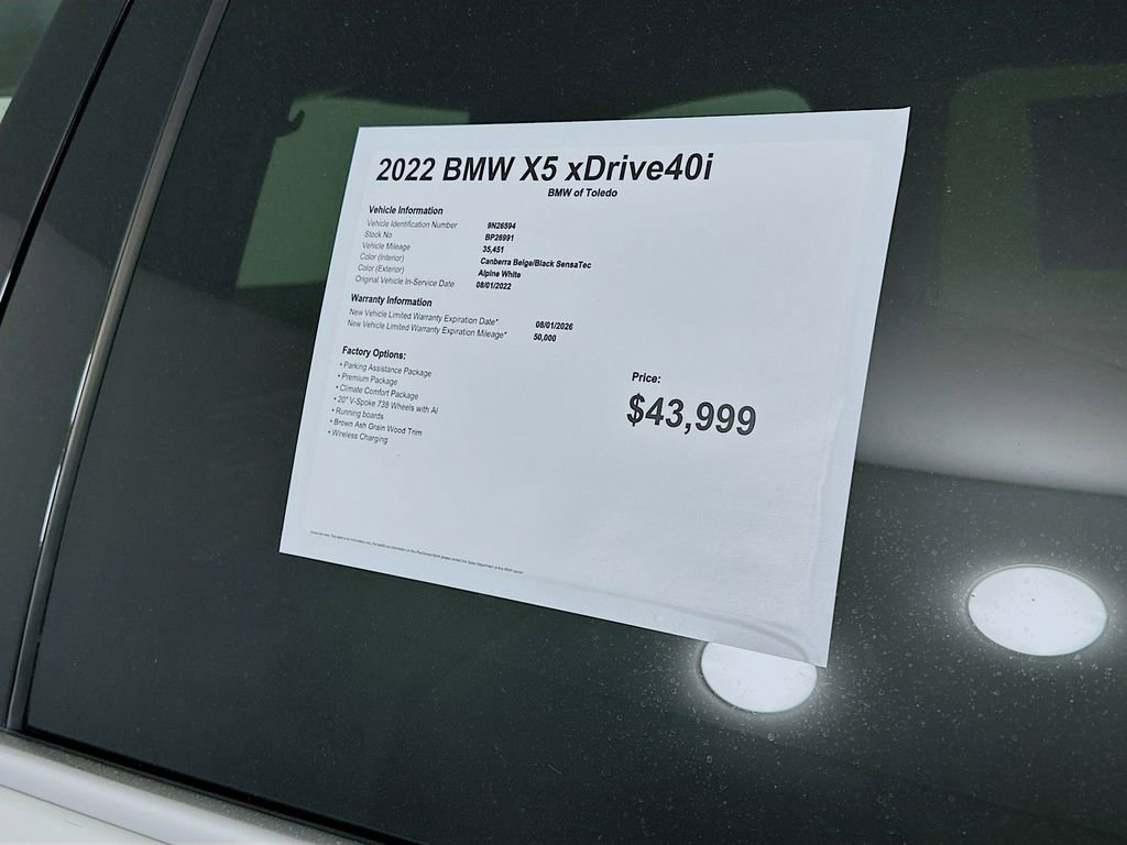 Used 2022 BMW X5 xDrive40i AWD/4WD image 12