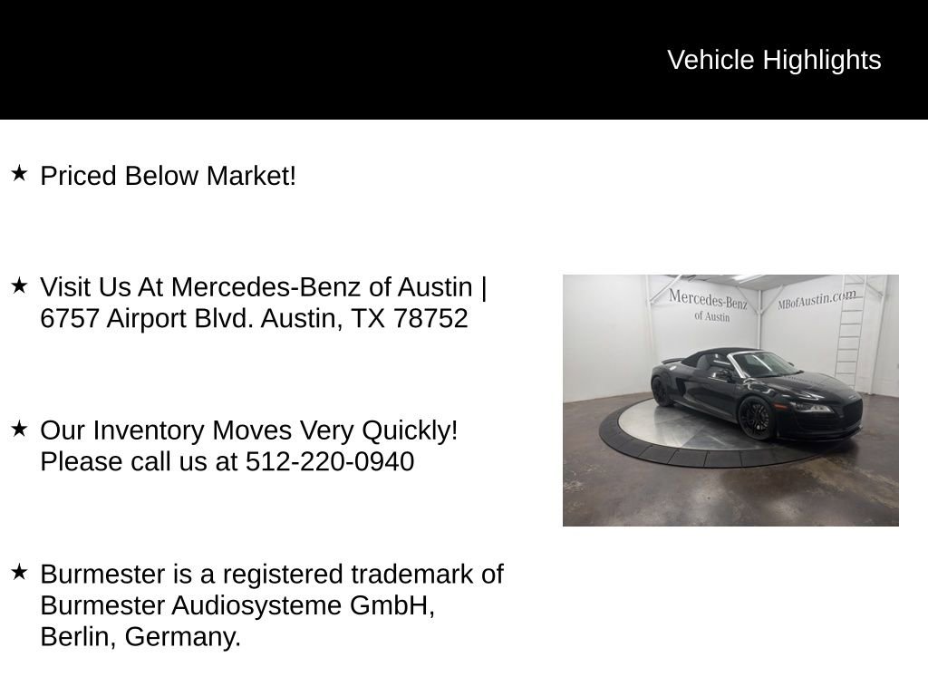 Used 2011 Audi R8 V10 image 6