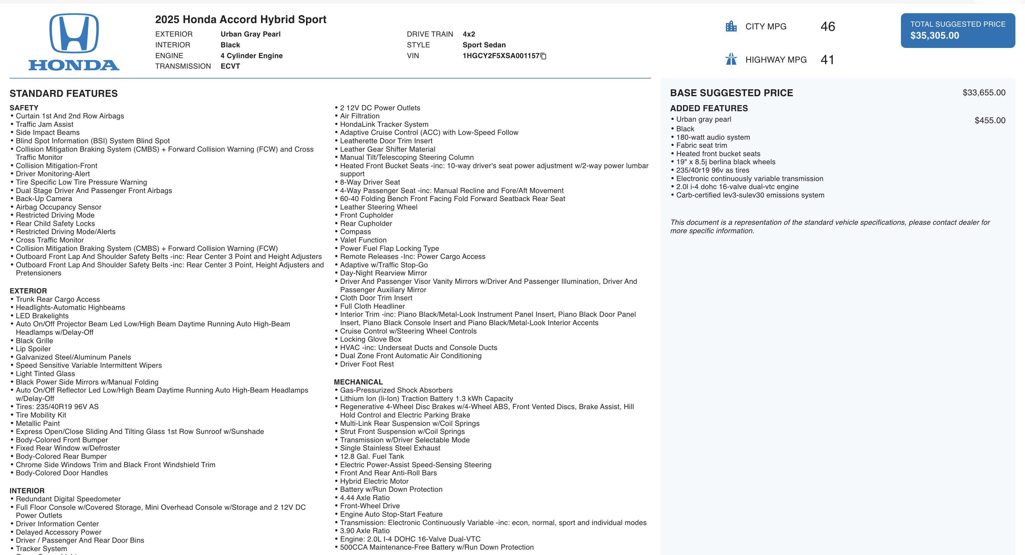 Used 2025 Honda Accord Sport image 3