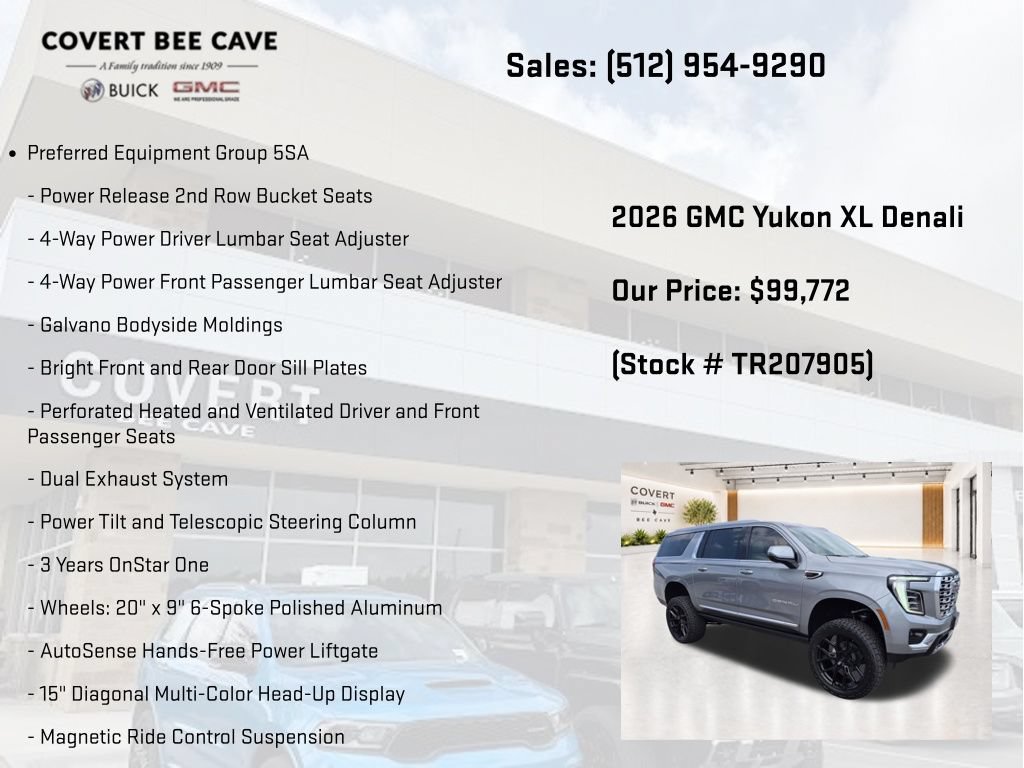 New 2026 GMC Yukon XL Denali w/ Sun & Power Step Package AWD/4WD image 7