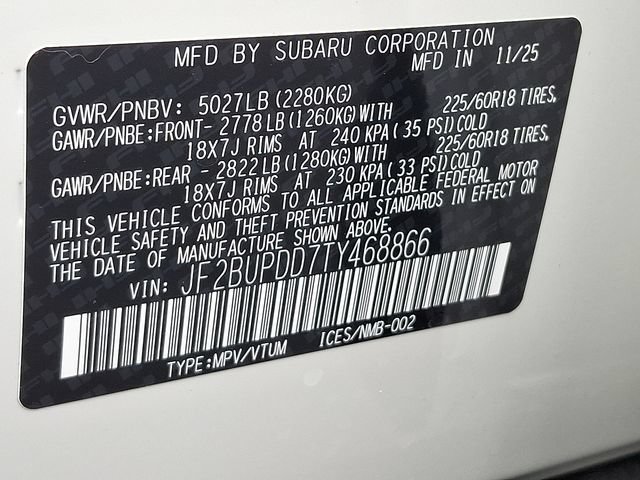 New 2026 Subaru Outback Limited w/ Premium/Limited Package AWD/4WD image 10