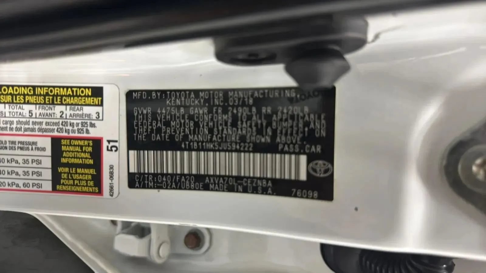 Used 2018 Toyota Camry LE FWD image 26