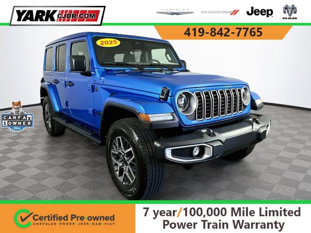 Certified 2025 Jeep Wrangler Unlimited Sahara AWD/4WD 360° Tour