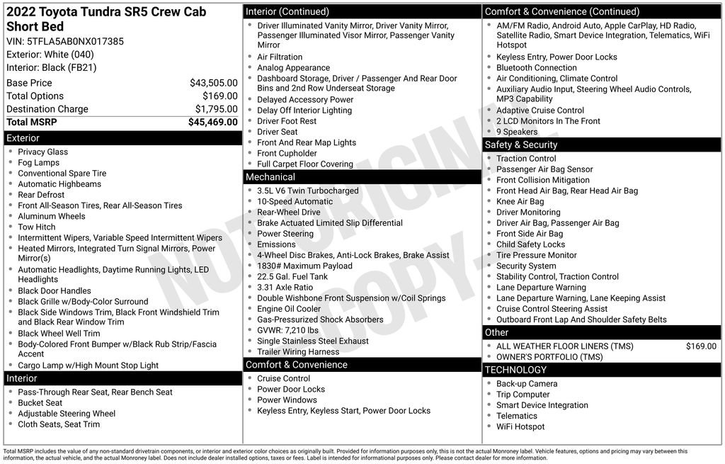 Used 2022 Toyota Tundra SR5 RWD image 9