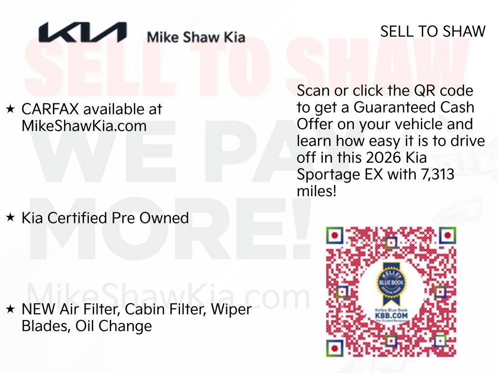 Certified 2026 Kia Sportage EX w/ EX Panorama Roof Package FWD image 14