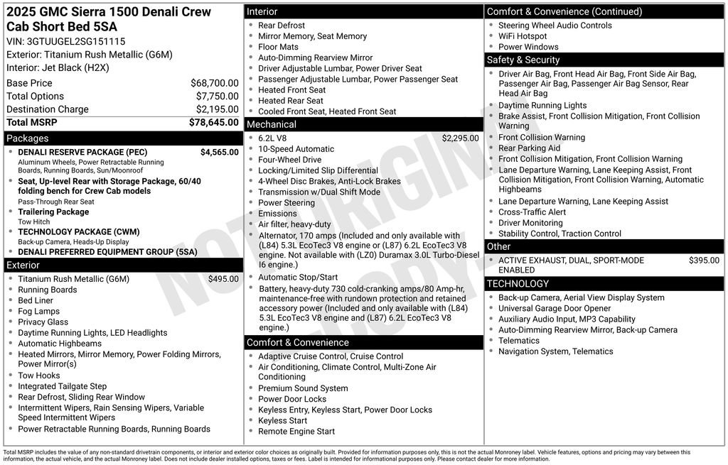 Used 2025 GMC Sierra 1500 Denali w/ Denali Reserve Package AWD/4WD image 32