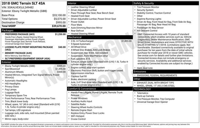 Used 2018 GMC Terrain SLT w/ Preferred Package image 5