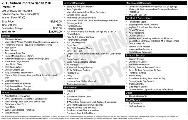 Used 2015 Subaru Impreza 2.0i Premium image 38