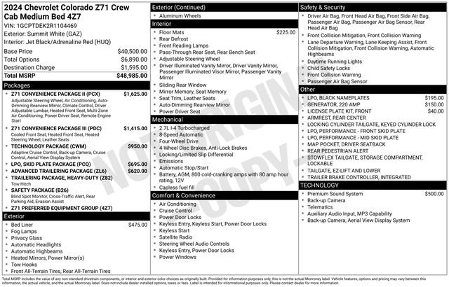 Used 2024 Chevrolet Colorado Z71 w/ Z71 Convenience Package 2 AWD/4WD image 5
