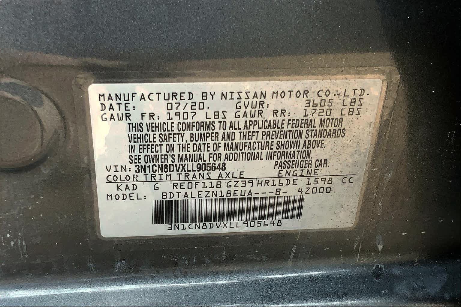 Used 2020 Nissan Versa S FWD image 36