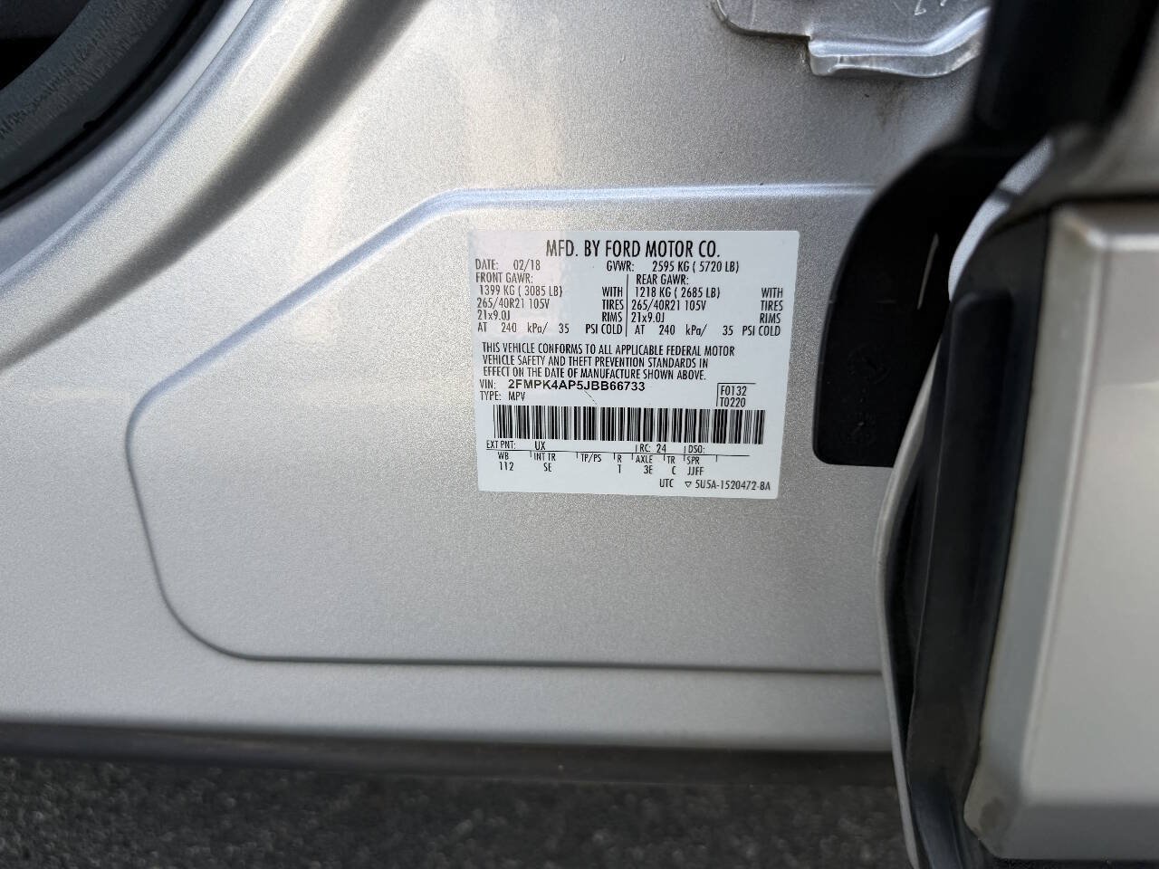 Used 2018 Ford Edge Sport w/ Equipment Group 401A AWD/4WD image 24