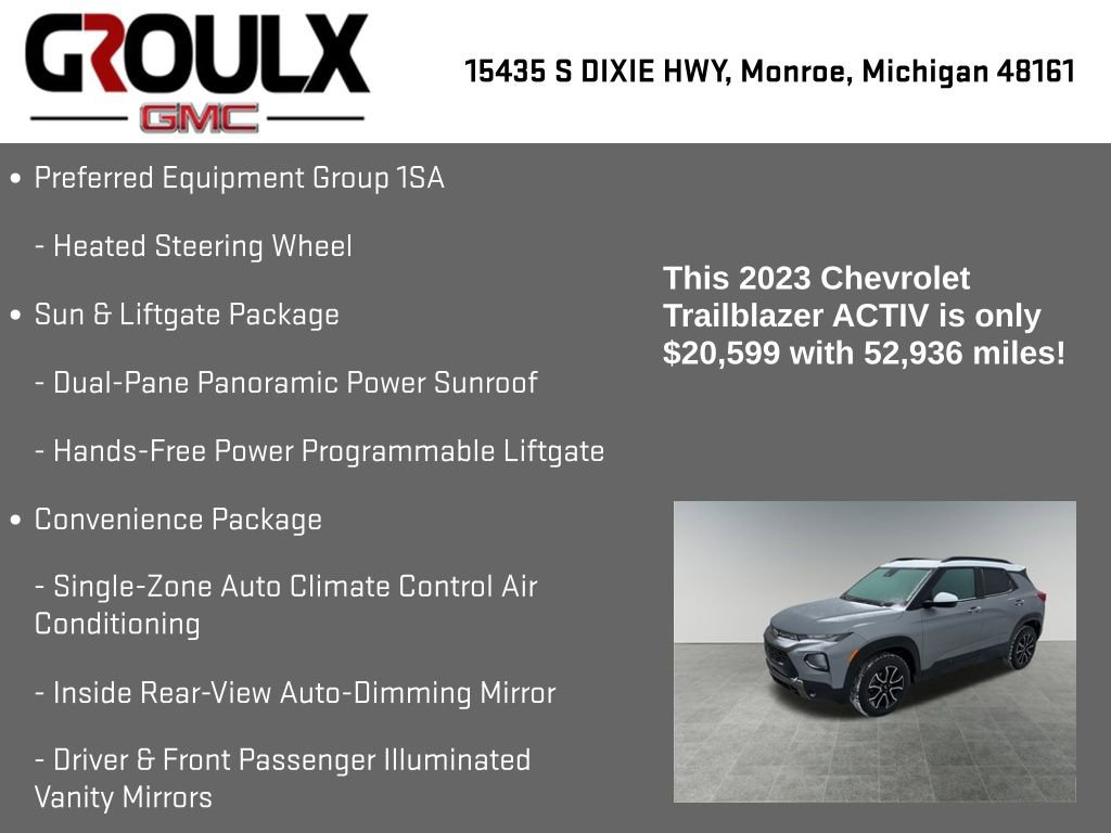 Used 2023 Chevrolet TrailBlazer ACTIV w/ Sun and Liftgate Package image 8