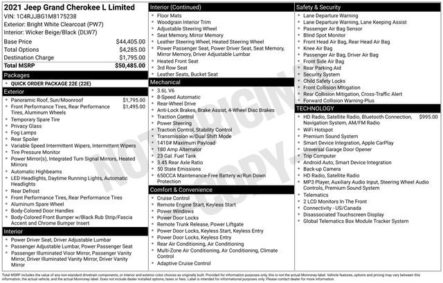 Used 2021 Jeep Grand Cherokee L Limited RWD image 8