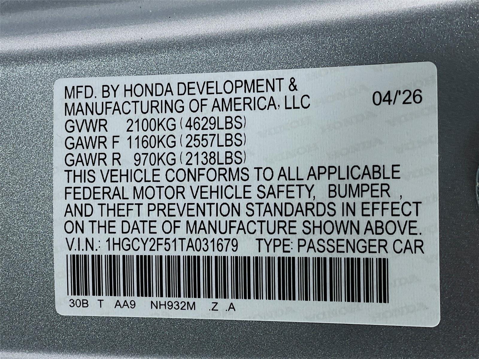 New 2026 Honda Accord Sport image 25