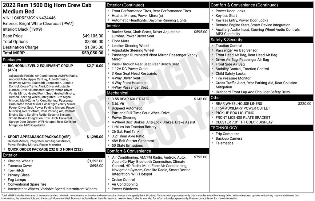 Used 2022 RAM 1500 Big Horn AWD/4WD image 14