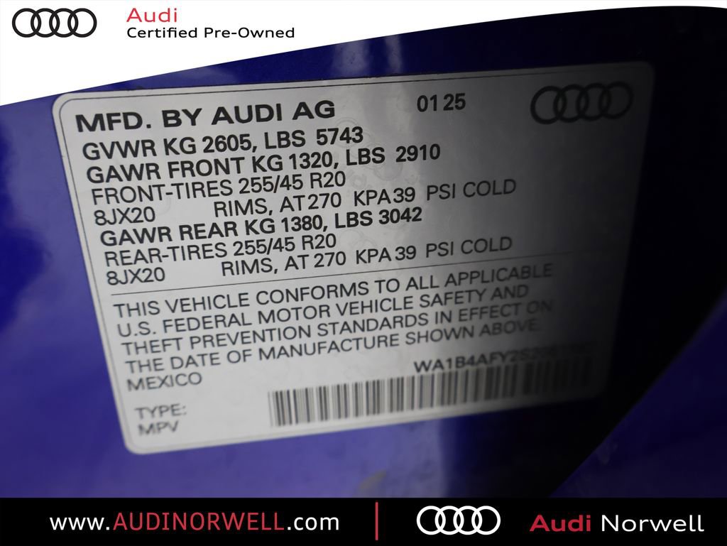 Certified 2025 Audi SQ5 Premium Plus w/ Premium Plus Package AWD/4WD image 3
