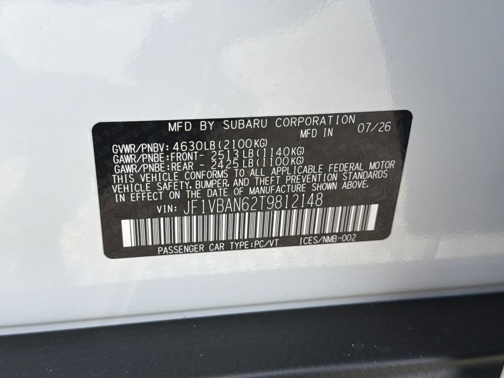 New 2026 Subaru WRX Limited AWD/4WD image 28