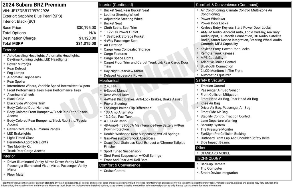 Used 2024 Subaru BRZ Premium image 6