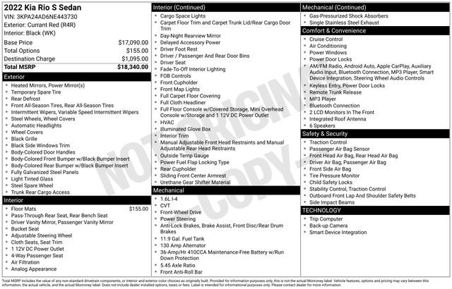 Used 2022 Kia Rio S image 6