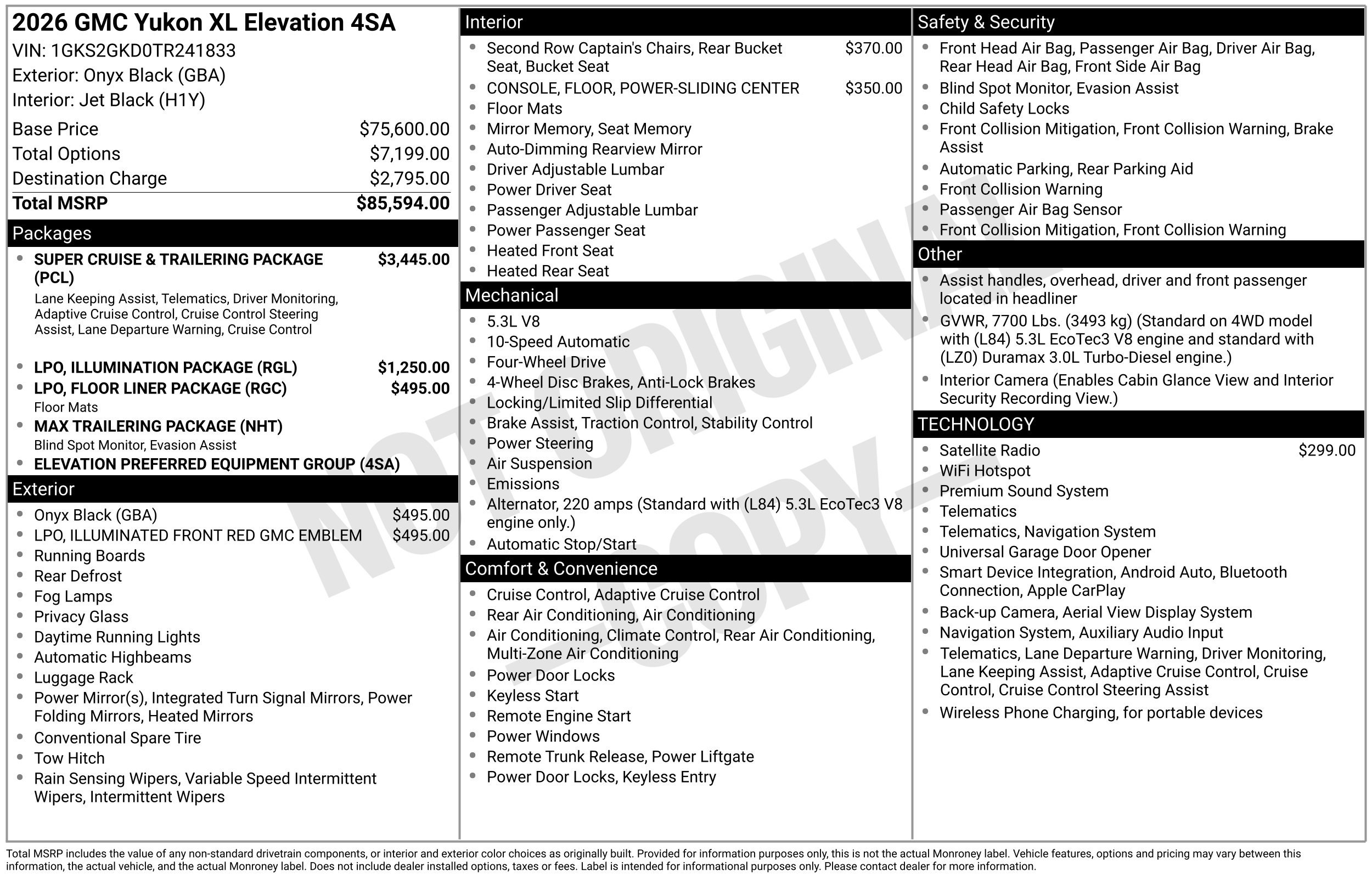 New 2026 GMC Yukon XL Elevation AWD/4WD image 4